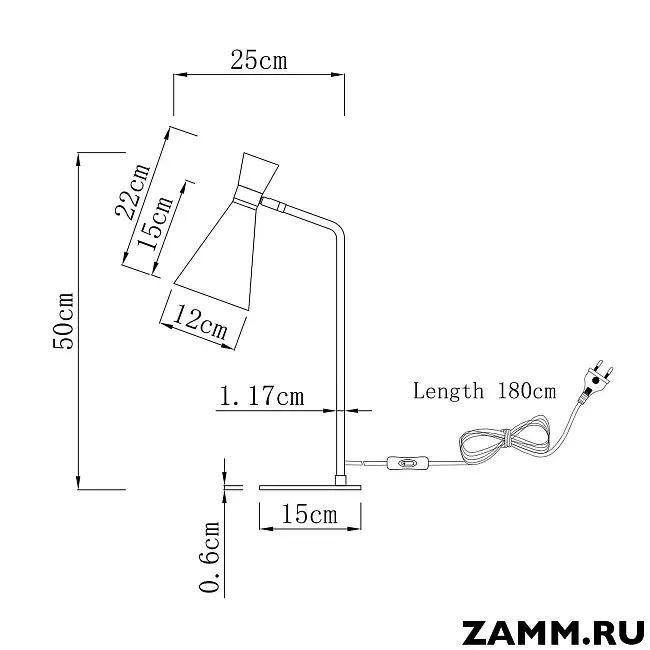 Лампа настольная Moderli Page black